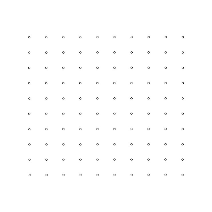 Vector small dot matrix with fine symmetry