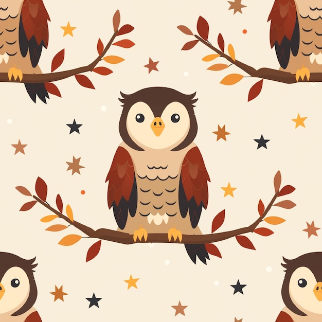 Vector small eagle seamless pattern background vector cute birds graphic with eps file