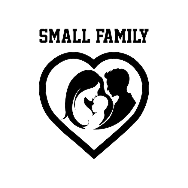 Small family logo illustration vector design