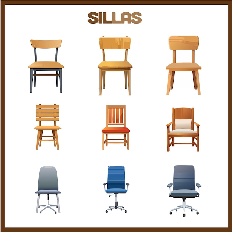 Vector small illustrations of chairs for your everyday design work