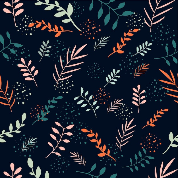 Vector small leaf seamless pattern editable vector