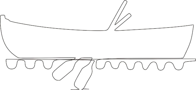 small prau vector continuous line