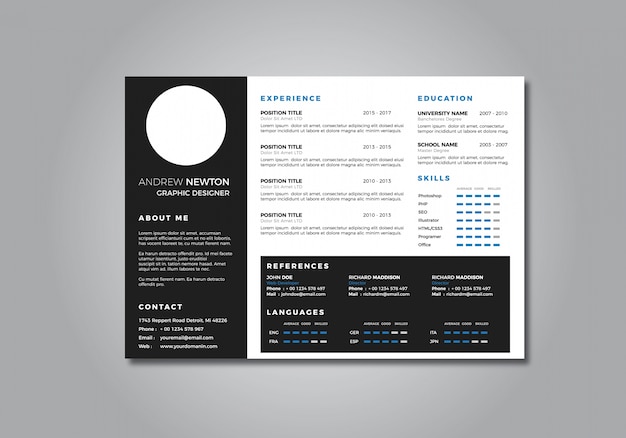 Small resume template