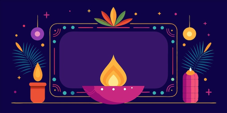Vector a small screen with a candle in it