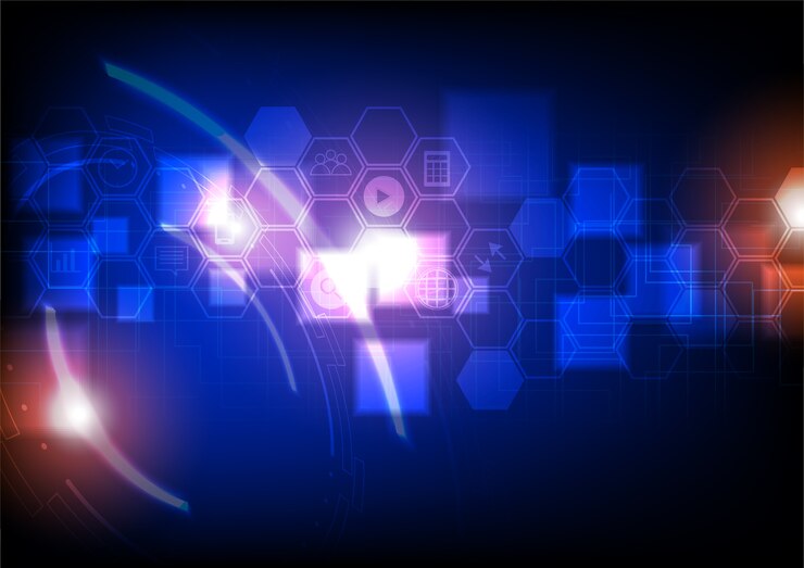 Vector small squares and hexagons background