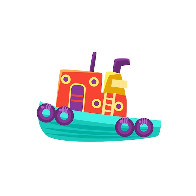 Piccola barca giocattolo a vapore
