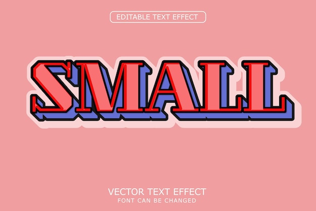 Vector small text effect