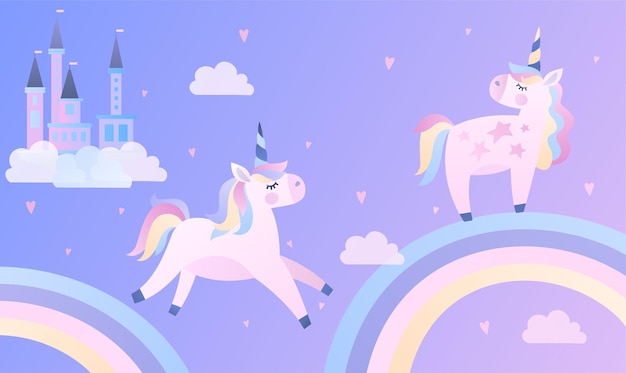 Small unicorns background