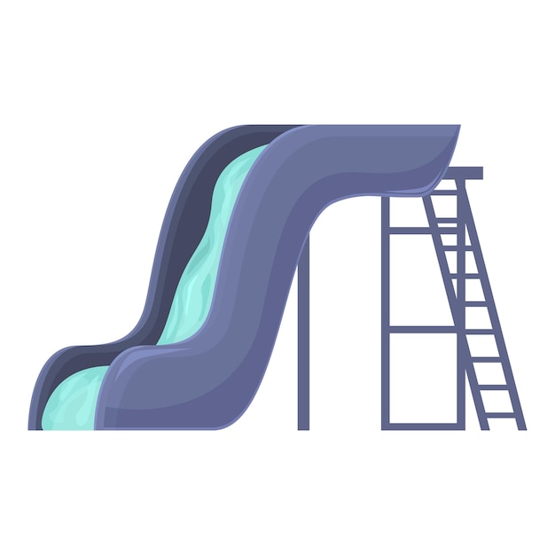 Vector small water slide icon cartoon vector play body air