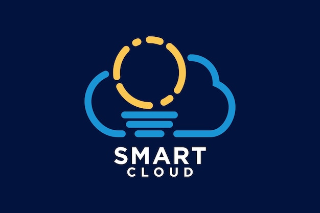 Vector smarrt cloud logo ontwerp creatief uniek concept