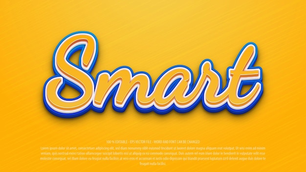 Smart 3d editable text effect