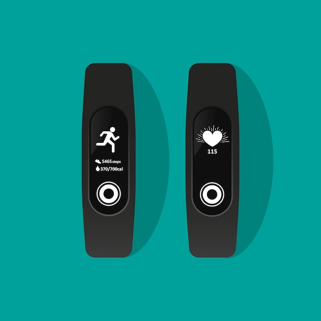 Vector smart band flat icon