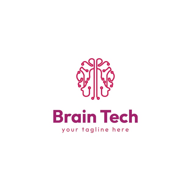 Smart brain tech logo vector ontwerp illustratie