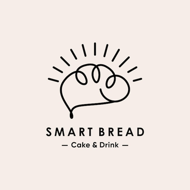 Vector smart bread design element vector with creative concept idea