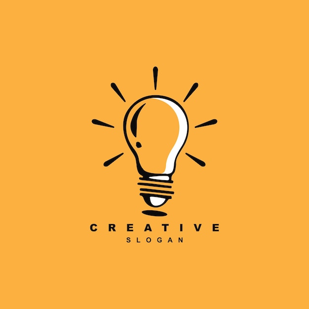 Smart bright idea lamp bulb logo design for your brand or business