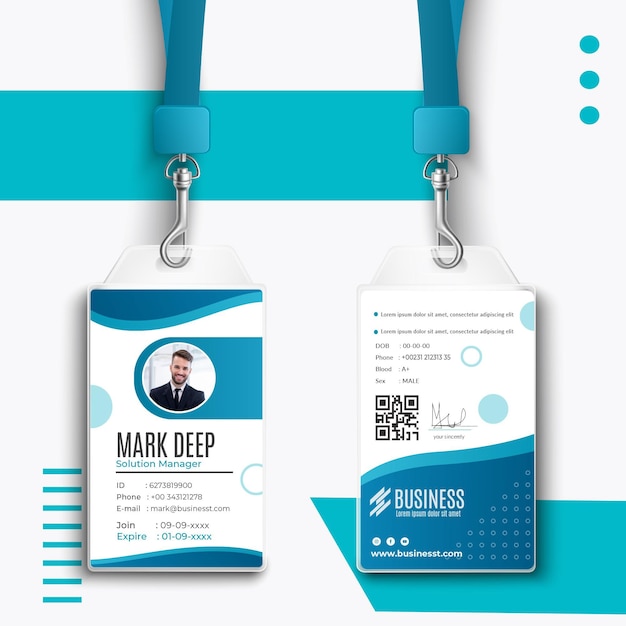 Vector smart business id card template