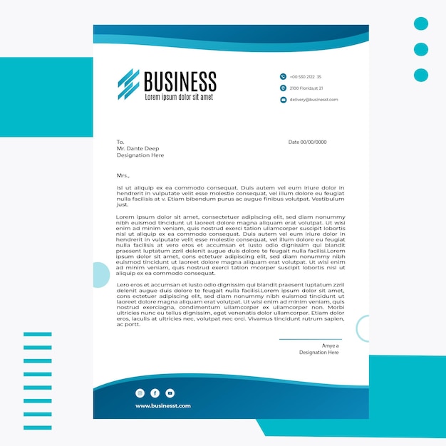 Smart business letterhead template