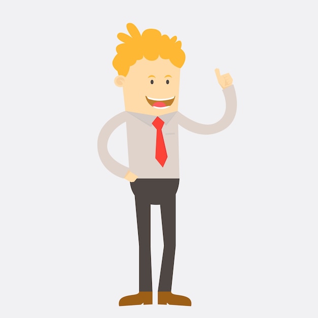 Vector smart businessman cartoon character vector design