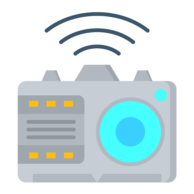 Smart camera flat illustration