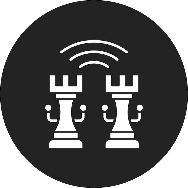 벡터 스마트 체스 아이콘 터 이미지는 인공지능에 사용될 수 있습니다.