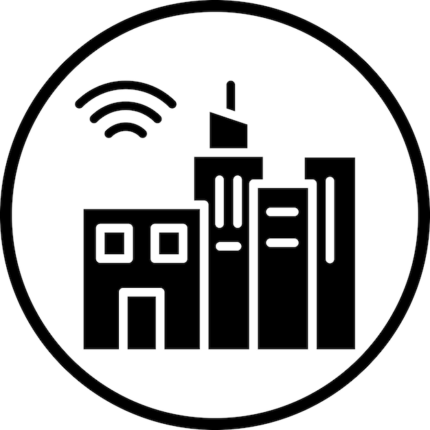 Smart City Icon Style (Style van het icoon van de slimme stad)