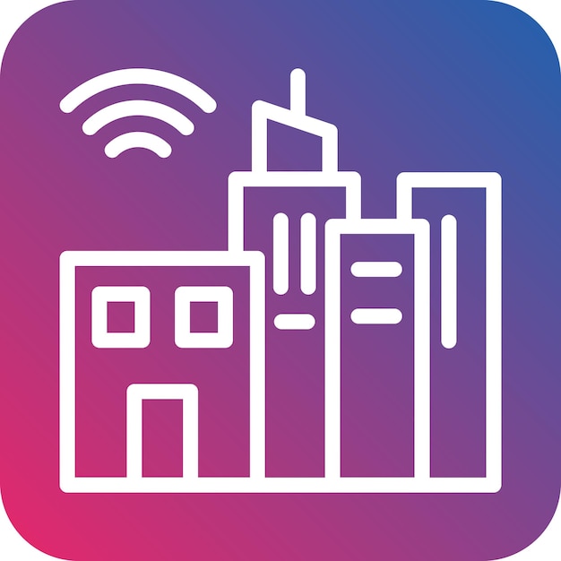 Vector smart city icon style