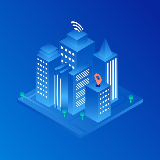 Smart City Illustration Background