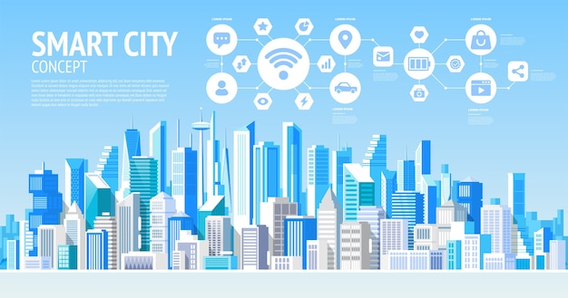 Vector smart city illustration