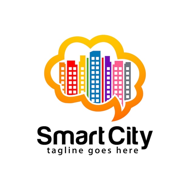 Modello di progettazione del logo smart city