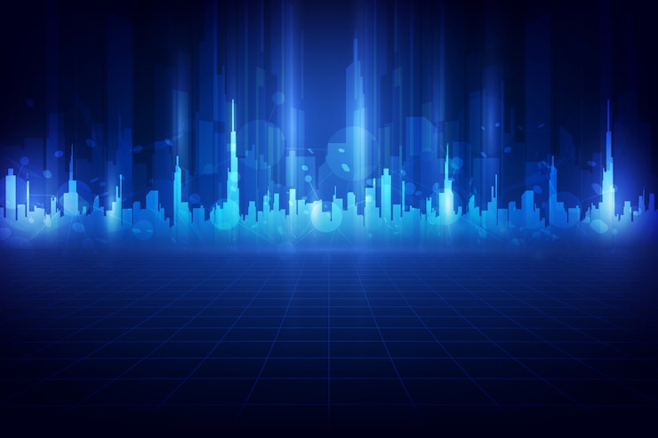 Vector smart city and telecommunication network concept background. abstract mixed media
