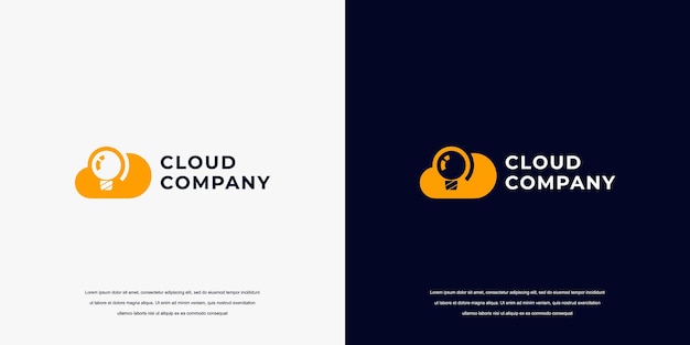 Smart cloud logo lamp logo ontwerp