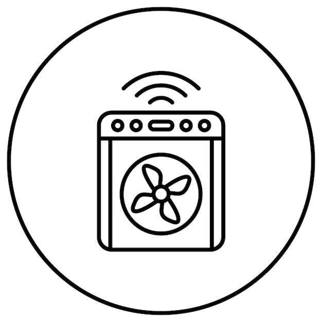 スマートクーラーアイコンのベクトル画像はスマートホームに使用できます