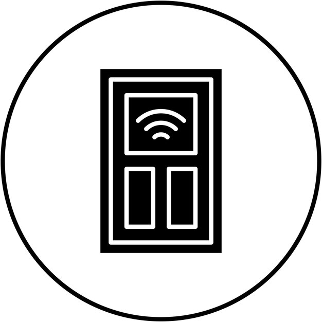 Vector smart door icon vector image can be used for protection and security