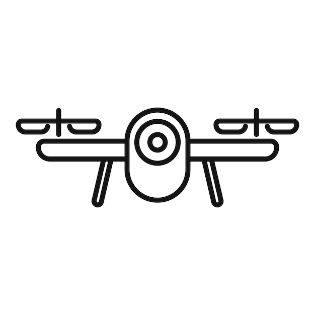 Vector smart drone control icon outline vector air operator