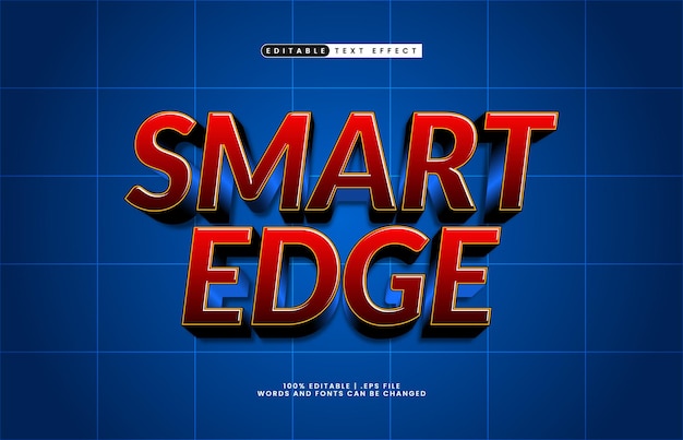 smart edge bewerkbare tekst-effect met een werk en smart tekst-effekt