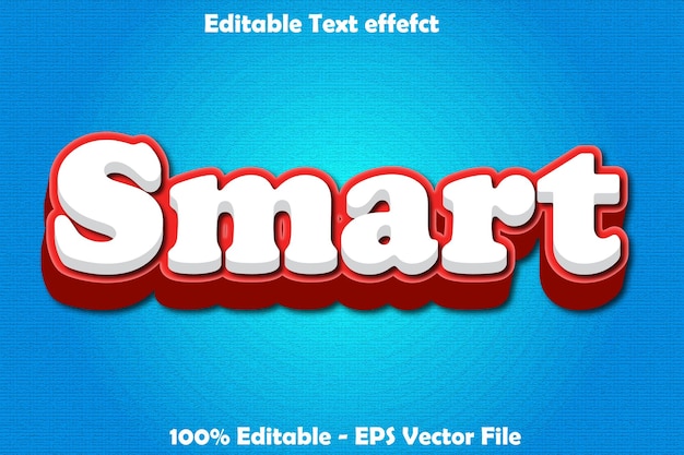 SMART editable text effect 3d emboss style design