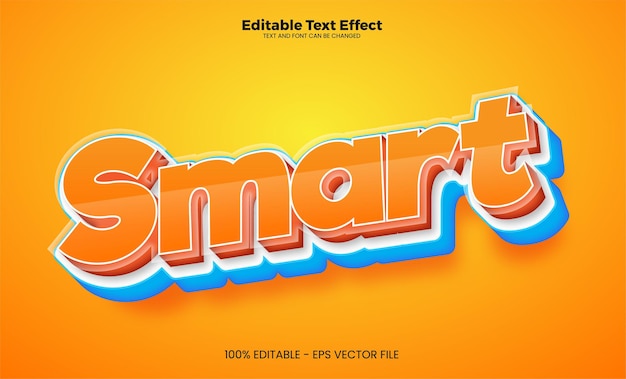 Smart editable text effect in modern trend style