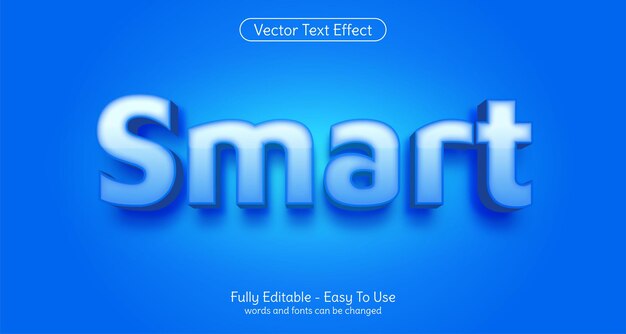 Smart editable text effect template style