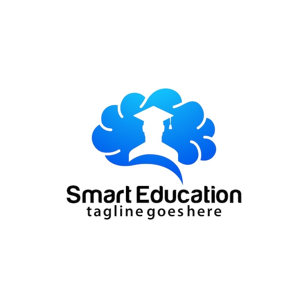 Modello di progettazione del logo di educazione intelligente