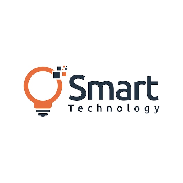 Vector smart electricity solution logo design vector