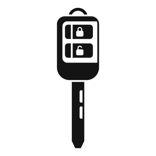 Vector smart entrance key icon simple vector wireless boot