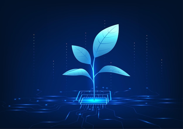 Smart Farm Technology AIpowered Plants Showcase Green Technology Innovations