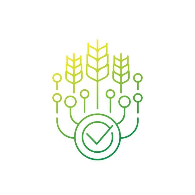 Smart farming icon, line vector