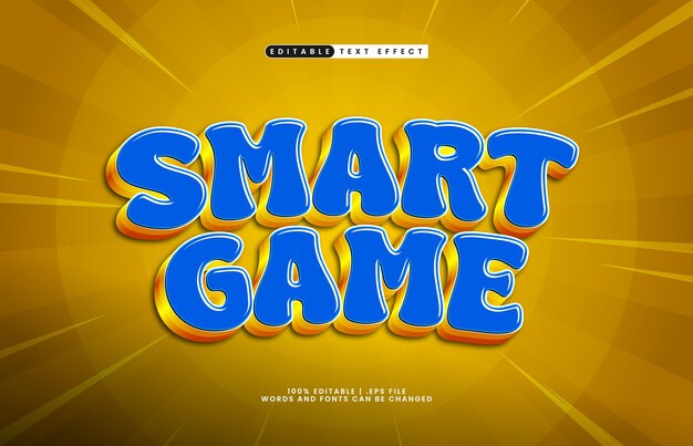 スマートゲーム 編集可能なテキスト効果 プレイとおもちゃのテキストスタイル