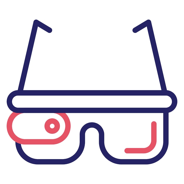 Smart Glasses vector icon illustration of Technology iconset