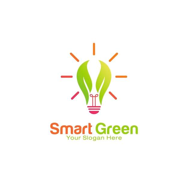 Smart green logo design template