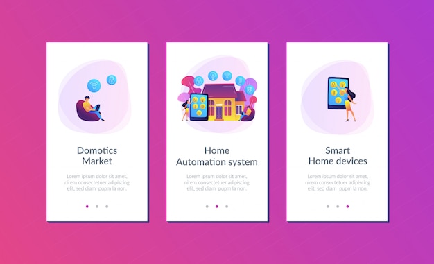 Smart home app interface template.
