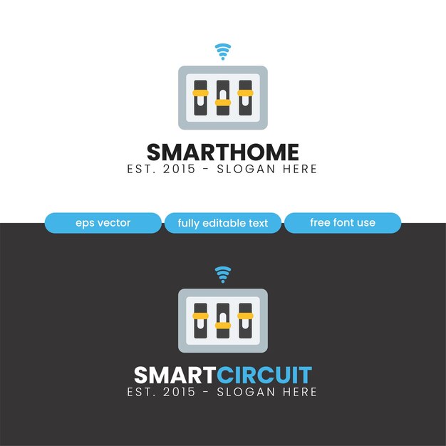 Smart home business circuit logo