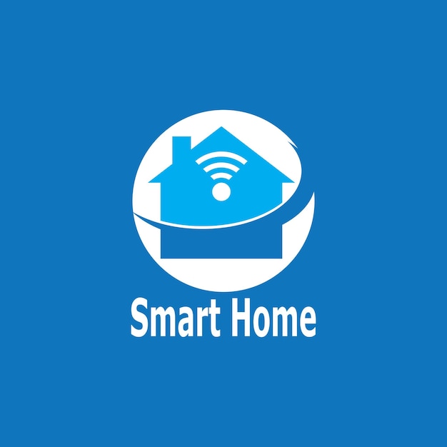 Smart home connection logo vector sjabloon illustratie