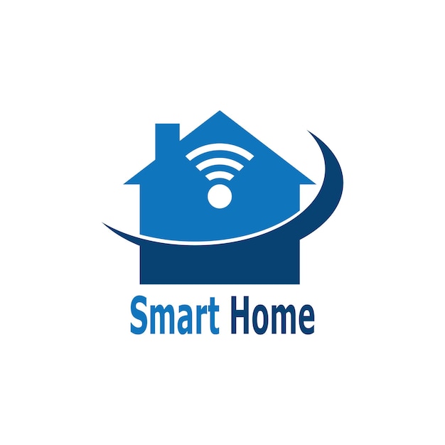 Smart Home Connection Logo Vector Template Illustration